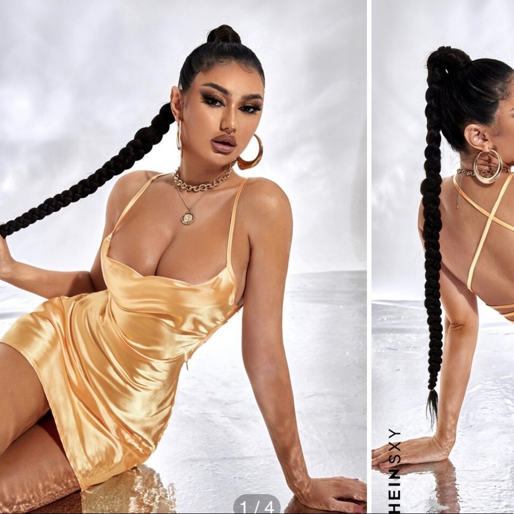 Gold metallic dress